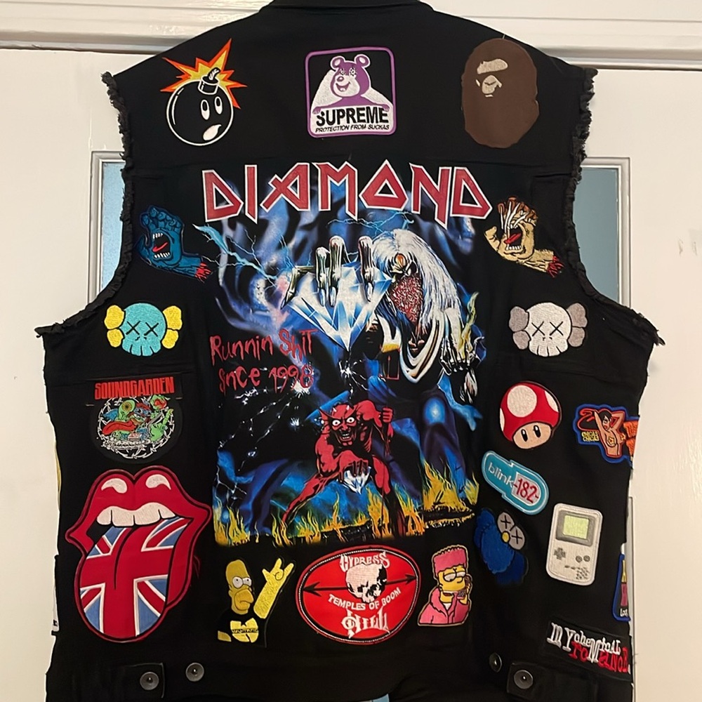 Custom battle vest skateboarding themed